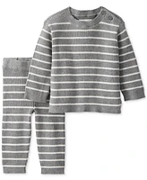 Little Planet by Carter's Baby Cotton Rib Sweater Knit Striped Pullover & Pants, 2 Piece Set