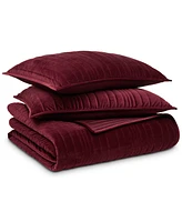 Hotel Collection Channeled Velvet 3-Pc. Coverlet Set, Full/Queen, Exclusively at Macy's