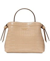 kate spade new york Knott Croc Embossed Leather Top Handle Bag