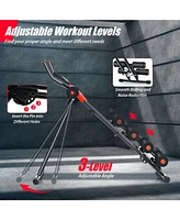 Givimo Foldable Adjustable Core Abdominal Trainer with 3 Adjustable Resistance and Lcd Display
