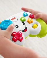 Fisher-Price Laugh Learn Game Learn Controller Musical Baby Toy with Lights, Green - Multi