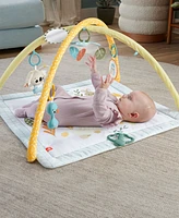 Fisher-Price Simply Senses Newborn Gym Baby Activity Mat with 6 Sensory Toys - Multi