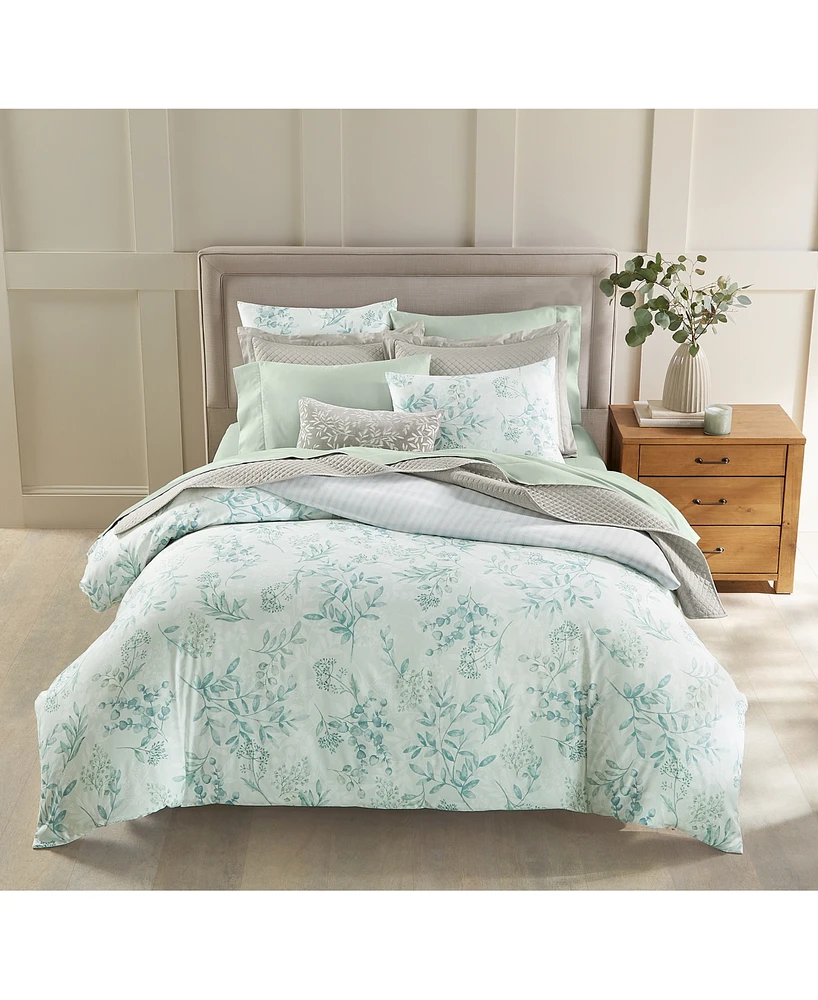 Charter Club Eucalyptus Garden 3-Pc. Duvet Cover Set, King, Exclusively at Macy's