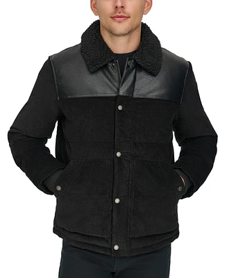 Levi's Men's Mixed-Media Western Puffer Jacket