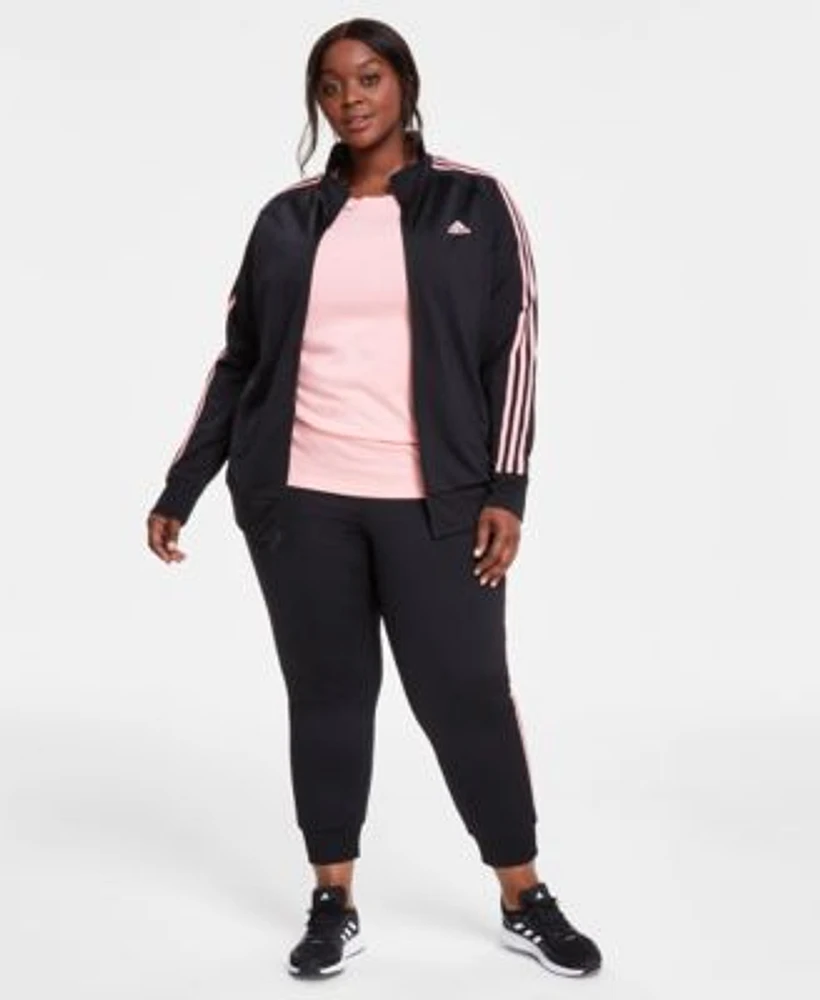 Adidas Plus Size Track Jacket Logo T Shirt Track Pants