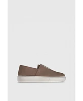 Furniq Uk Men's Perforated Real Suede Low Top Sneaker