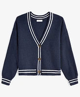 On 34th Women's V-Neck Tipped Cardigan, Created for Macy's