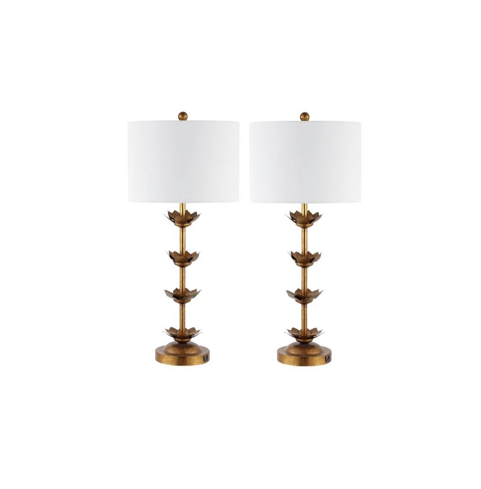 Safavieh Lani Table Lamp Set Of 2 W/ Usb Port