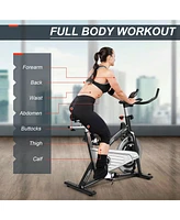 Skonyon Indoor Exercise Cycling Bike with Heart Rate and Monitor