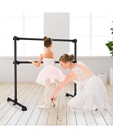 Skonyon 4 Feet Double Ballet Barre Bar with Adjustable Height