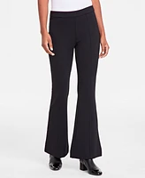 On 34th Women's Pintucked-Seam Ponte-Knit Flare Pants, Created for Macy's