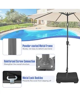 Givimo Fillable Umbrella Base with 2 Sandbags and Dust-proof Cover