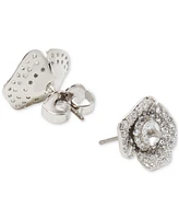 Kate Spade New York Silver-Tone Cubic Zirconia Poppy Mini Stud Earrings