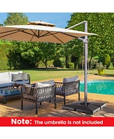 Givimo 4-Piece 20L Cantilever Offset Patio Umbrella Base