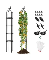 Skonyon Giantex 2-Pack Garden Obelisk Trellis for Climbing Plants