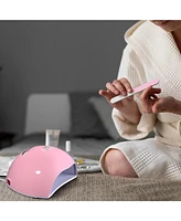 Byootique Portable Rechargeable Nail Drill w/ Uv Led Nail Lamp Dryer 30000RPM Electric Nail Drill Cordless File Machine Kit Manicure Pedicure Salon Ho