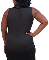 Kasper Women's Sleeveless Scarf-Neck Top