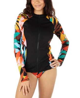 Hurley Juniors Jungle Beach Rash Guard Reversible Bikini Bottoms