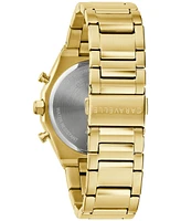 Caravelle Men's Chronograph Gold-Tone Stainless Steel Bracelet Watch 40mm