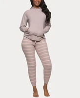 Felina Women's Jolie Pullover Hoodie and Jogger Lounge Set