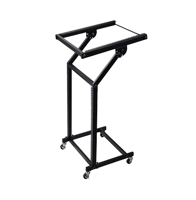 Yescom 12U 19" Rack Mount Mixer Case Stand Studio Equipment Cart Stage Amp Adjustable