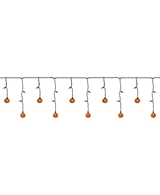 Northlight Lighted Pumpkin Curtain Icicle Lights - 5.25'