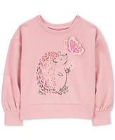 Carter's Toddler Girls Hedgehog Printed French Terry Sweatshirt