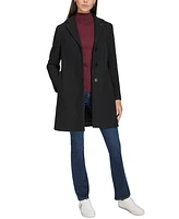 Calvin Klein Petite Notched-Collar Single-Breasted Coat