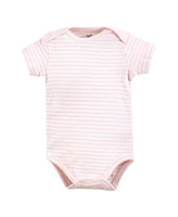 Touched by Nature Baby Girls Organic Cotton Bodysuits, Bubblegum Floral