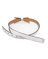 Kate Spade New York Women's 19MM Bow Belt - Mirror Metallic