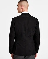 Bar Iii Men's Slim-Fit Jacquard-Floral Evening Jacket, Created for Macy's