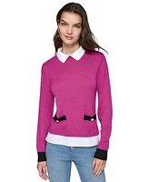 Karl Lagerfeld Paris Women's Layered-Look Sweater, Regular & Petites