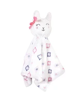 Hudson Baby Infant Girl Animal Face Security Blanket, Llama, One Size