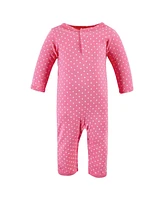 Hudson Baby Girls Cotton Coveralls