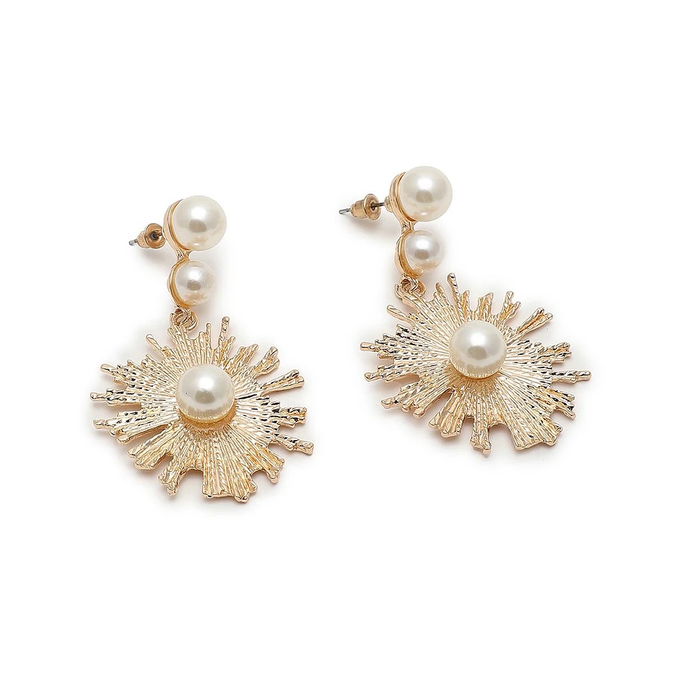 Sohi Women's Wild Flower Drop Earrings