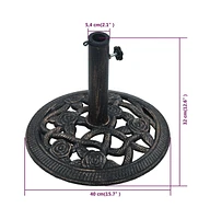 vidaXL Umbrella Base Bronze 19.8 lb 15.7" Cast Iron