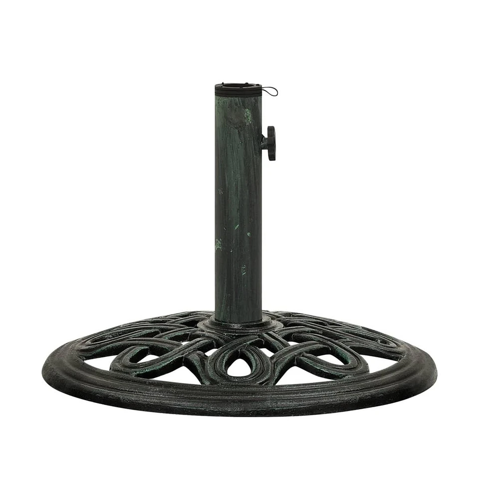 vidaXL Umbrella Base Green 15.7"x15.7"x12.6" Cast Iron