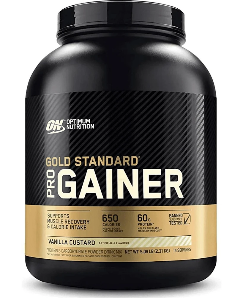 Optimum Nutrition Optimum Nutrition, Gold Standard Pro Gainer Protein Powder, 60 g Protein, Vanilla Custard, 5.09 lb, 14 Servings