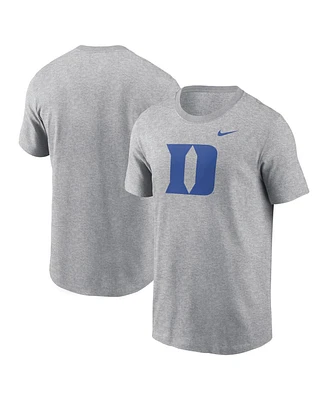 Nike Men's Heather Gray Duke Blue Devils Primetime Evergreen Logo T-Shirt