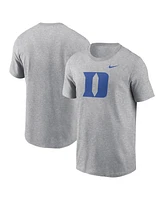 Nike Men's Heather Gray Duke Blue Devils Primetime Evergreen Logo T-Shirt