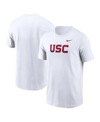 Nike Men's White Usc Trojans Primetime Evergreen Wordmark T-Shirt