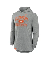 Nike Men's Heather Gray Clemson Tigers Blitz Hoodie Long Sleeve T-Shirt