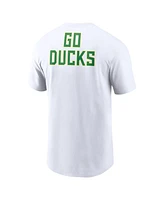 Nike Men's White Oregon Ducks Blitz 2-Hit T-Shirt