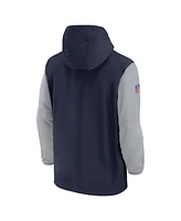 Nike Men's Navy Dallas Cowboys 2024 Sideline Pre-Game Half-Zip Jacket