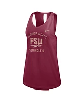 Nike Women's Garnet Florida State Seminoles Primetime Open Back Tank Top