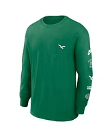 Nike Men's Green Philadelphia Eagles Rewind Heavy Max 90 Pocket Long Sleeve T-Shirt