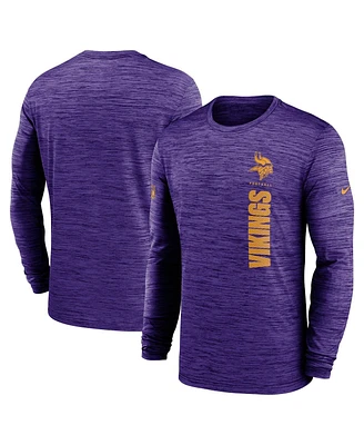 Nike Men's Minnesota Vikings 2024 Sideline Velocity Performance Long Sleeve T-Shirt