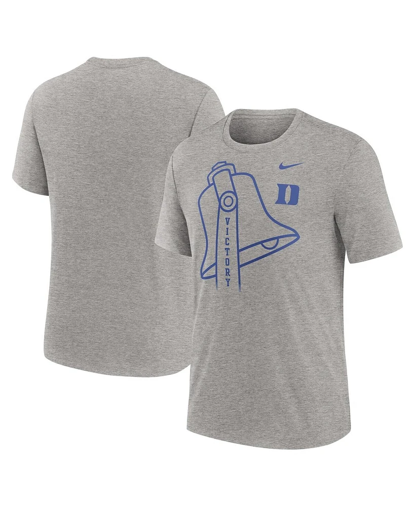 Nike Men's Heather Gray Duke Blue Devils Local Campus Time Honored Tradition Tri-Blend T-Shirt