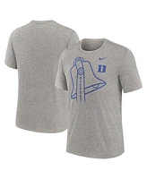 Nike Men's Heather Gray Duke Blue Devils Local Campus Time Honored Tradition Tri-Blend T-Shirt