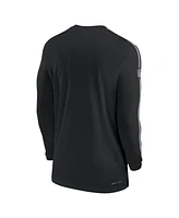 Nike Men's Black Philadelphia Eagles Sideline Coach Uv Performance Long Sleeve T-Shirt